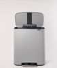 Brabantia Bo Pedaalemmer 2 X 30 Liter Met 2 Kunststof Binnenemmer Mineral Concrete Grey online kopen