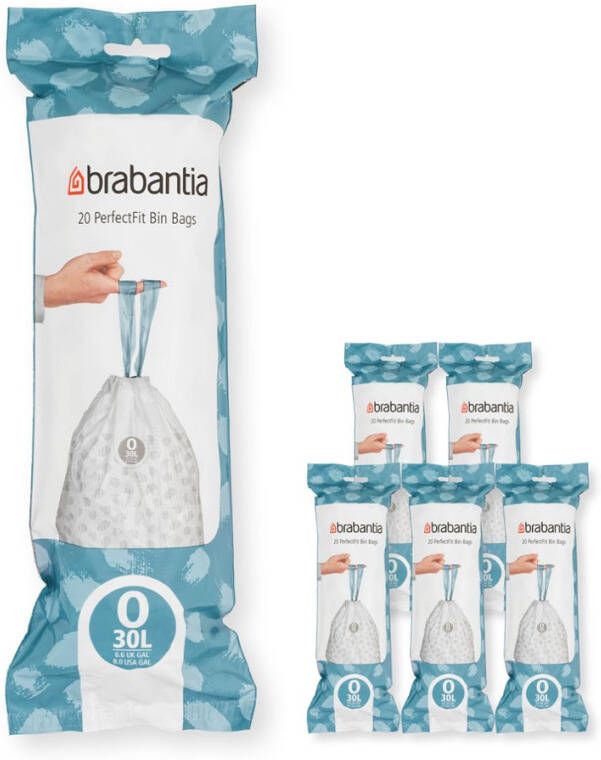 Brabantia Type O PerfectFit Jaarverpakking Afvalzak 30 Liter 120 Stuks online kopen