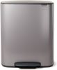 Brabantia Bo Pedaalemmer 60 Liter Met Kunststof Binnenemmer Platinum online kopen