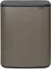 Brabantia Bo Touch Bin Afvalemmer 60 Liter Met Kunststof Binnenemmer Platinum online kopen