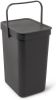 Brabantia Sort & Go Afvalemmer/Opberger 12 L Donkergrijs online kopen