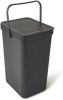 Brabantia Sort & Go Afvalemmer/Opberger 16 L Donkergrijs online kopen