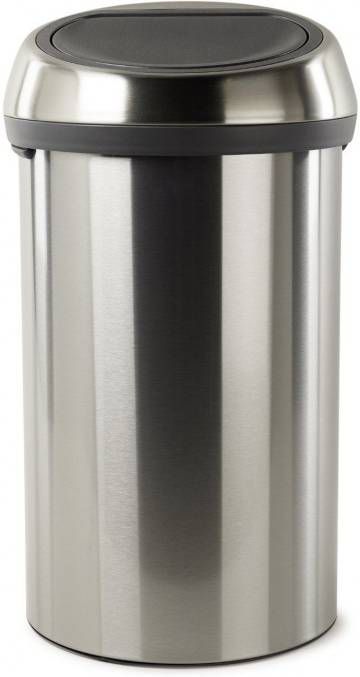 Bin Afvalemmer 60 Liter Matt Steel Fingerprint Proof -