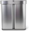 Simplehuman Liner Pocket Afvalemmer, Voice Control, Recycler, 24+34 L, Zilver online kopen