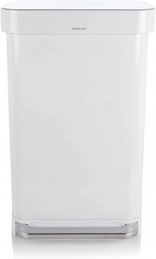 Simplehuman Rechthoekige afvalbak met pedaal rvs 45 l met Liner Pocket online kopen