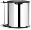 Brabantia Built in Bin Inbouwemmer 15 Liter Met Kunststof Binnenemmer Brilliant Steel/Black online kopen