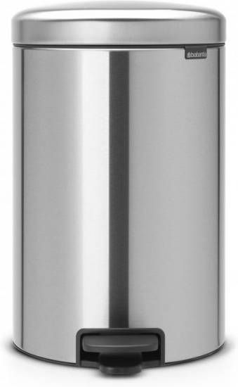 Brabantia Newicon Pedaalemmer 20 Liter Met Kunststof Binnenemmer Matt Steel online kopen