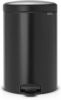 Brabantia Newicon Pedaalemmer 20 Liter Met Kunststof Binnenemmer Matt Black online kopen