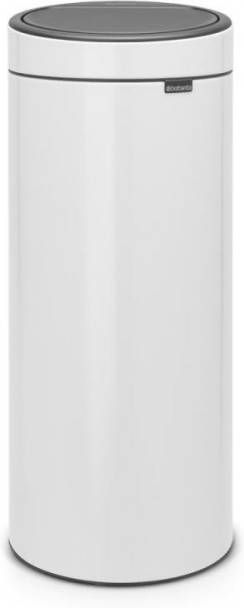 Brabantia Touch Bin Afvalemmer 30 Liter Met Kunststof Binnenemmer White online kopen