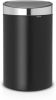 Brabantia Touch Bin Afvalemmer 40 Liter Met Kunststof Binnenemmer Matt Black/Matt Steel Fingerprint Proof online kopen