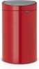 Brabantia Touch Bin Afvalemmer 40 Liter Met Kunststof Binnenemmer Passion Red online kopen