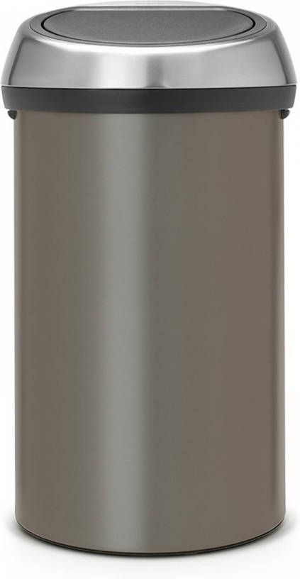 Brabantia Touch Bin Afvalemmer 60 Liter Platinum/Matt Steel Fingerprint Proof online kopen