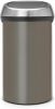 Brabantia Touch Bin Afvalemmer 60 Liter Platinum/Matt Steel Fingerprint Proof online kopen