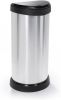 Curver Decobin Touch Bin 40 Liter Zilver/zwart 28x35xH68cm online kopen