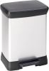 Curver Decobin Duo Prullenbak Afvalscheider 10l + 18l Metallic online kopen