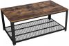 O'DADDY Salontafel Industrieel 106.2x60.2x45cm Met Gaasplank Bruin online kopen