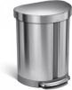 Simplehuman Liner Pocket Afvalemmer, half Rond, Recycler, 23+33 L, Zilver online kopen