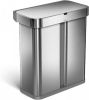 Simplehuman Liner Pocket Afvalemmer, Voice Control, Recycler, 24+34 L, Zilver online kopen