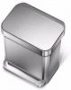 Simplehuman Rechthoekige afvalbak met pedaal rvs 30 l met Liner Pocket online kopen