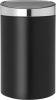 Brabantia Touch Bin Afvalemmer 40 Liter Met Kunststof Binnenemmer Matt Black/Matt Steel Fingerprint Proof online kopen