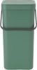 Brabantia Sort & Go Afvalemmer/Opberger 16 Liter Groen online kopen