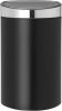 Brabantia Touch Bin Afvalemmer 40 Liter Met Kunststof Binnenemmer Matt Black/Matt Steel Fingerprint Proof online kopen