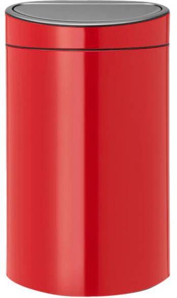 Brabantia Touch Bin Afvalemmer 40 Liter Met Kunststof Binnenemmer Passion Red online kopen