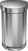 Simplehuman Semi Round Liner Pocket Afvalemmer 45 L Zilverkleurig online kopen