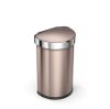 Simplehuman Afvalemmer Semi Round Sensor Rvs Incl. Liner Pocket 45 Liter Rose Gold online kopen