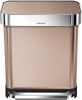 Simplehuman Afvalemmer Rectangular Rvs Incl Liner Pocket 30 L Rose Gold online kopen