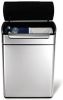 Simplehuman Rectangular Touch Bar Gft Prullenbak 24 + 24 Liter Zilverkleurig online kopen