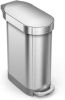 Simplehuman Slimline Prullenbak 45 Liter Zilver online kopen