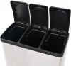 VidaXL Pedaalemmer voor recycling 3x18 L roestvrij staal online kopen