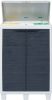 VIDAXL Tuinafvalbak met 3 zakken 65x38x102 cm donkergrijs online kopen
