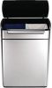 Simplehuman Rectangular Touch Bar Gft Prullenbak 24 + 24 Liter Zilverkleurig online kopen