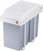 Hailo Inbouwprullenbak Multi box duo L 28 liter, grijs, kunststof binnenemmer, made in germany online kopen