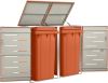 VidaXL Containerberging dubbel 138x77, 5x115, 5 cm roestvrij staal online kopen