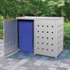 VidaXL Containerberging vierdubbel 240 L roestvrij staal online kopen
