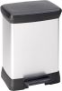 Curver Decobin Duo Prullenbak Afvalscheider 10l + 18l Metallic online kopen