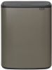 Brabantia Bo Touch Bin Afvalemmer 60 Liter Met Kunststof Binnenemmer Platinum online kopen