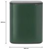 Brabantia Bo Touch Bin Afvalemmer 2 X 30 Liter Met 2 Kunststof Binnenemmers Pine Green online kopen
