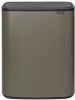 Brabantia Bo Touch Bin Afvalemmer 2 X 30 Liter Met 2 Kunststof Binnenemmers Platinum online kopen