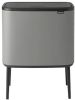 Brabantia Bo Touch Bin recycle prullenbak met deksel op pootjes 3 x 11 liter online kopen