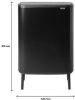 Brabantia Bo Touch Bin Hi recycle duo prullenbak met deksel op pootjes 2 x 30 liter online kopen