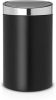 Brabantia Touch Bin Afvalemmer 40 Liter Met Kunststof Binnenemmer Matt Black/Matt Steel Fingerprint Proof online kopen