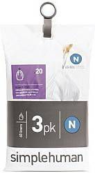 SimpleHuman Afvalzakken Code N 45 liter Pocket Liners Set van 3x20 Stuks online kopen