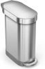 Simplehuman Slimline Prullenbak 45 Liter Zilver online kopen