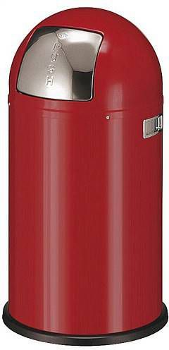Wesco Prullenbak Pushboy 50 liter, rood online kopen