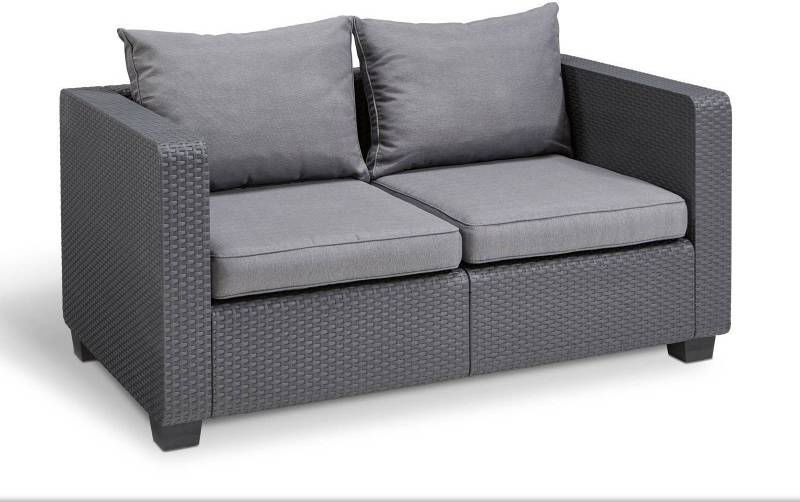 Allibert Salta loungebank 2 zits antraciet - Prullenbakwebshop.nl