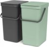 Brabantia Sort & Go Inbouwemmer 2 X 16 Liter Jade Green En Dark Grey online kopen